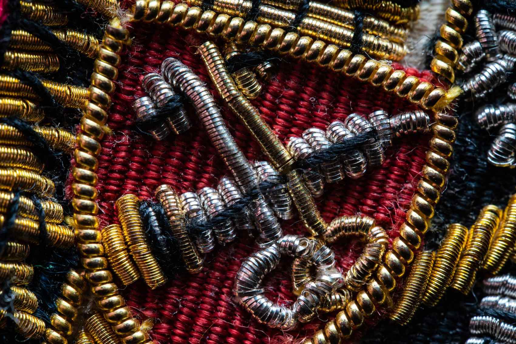 Embroidered trim swatch